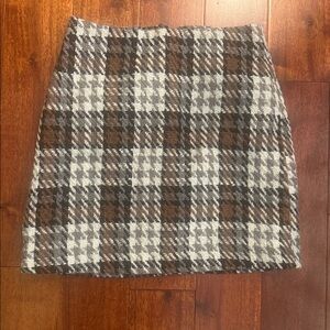 Vero Moda Textured Skirt in Brown and Gray